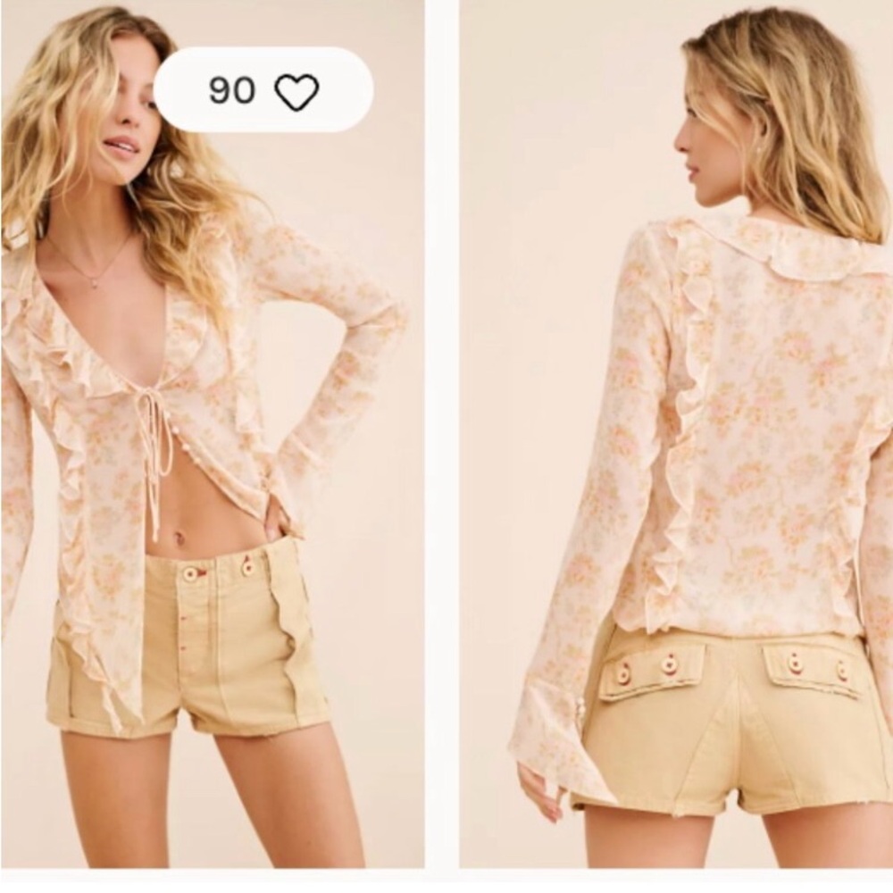 Free People Women's Tan Shorts Size 12